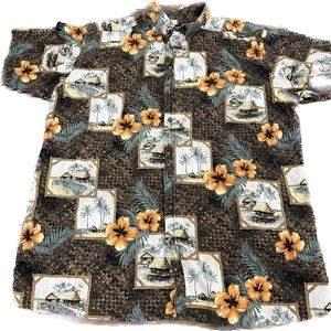 Harbor Bay Men’s Short Sleeve Hawaiian Shirt 2XLT